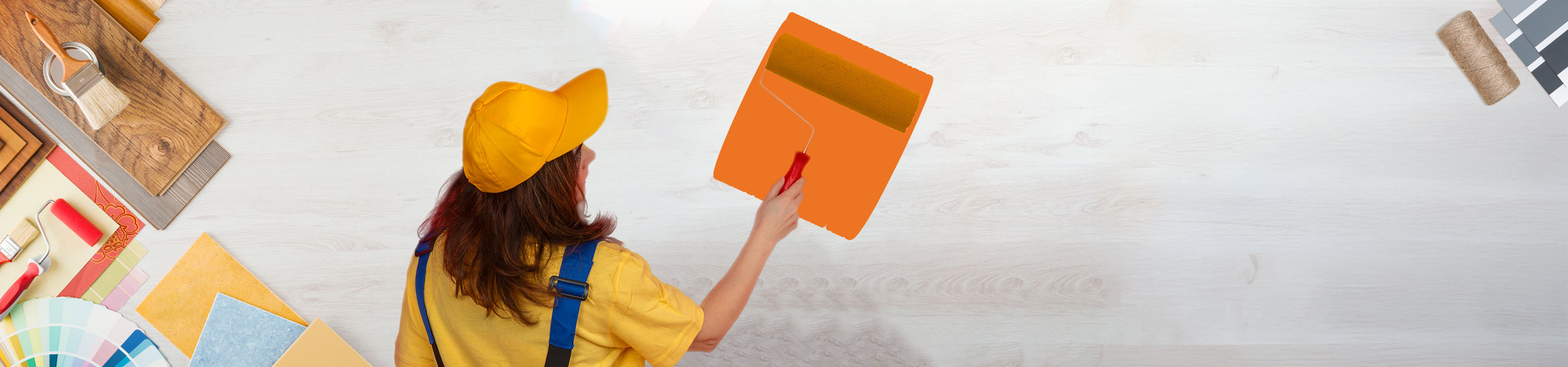 Imagen de la campaña para actualizar los datos, con martillos y otros instrumentos de construcción